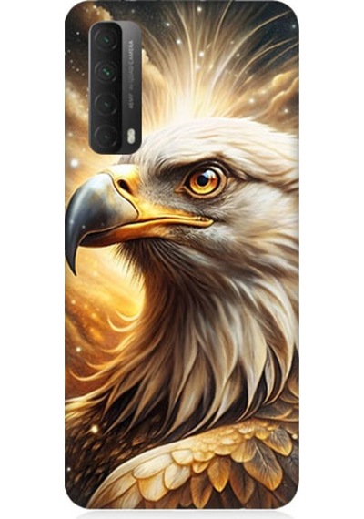 Huawei P Smart 2021 Uyumlu Kartal Bakışı Desenli Silikon Kılıf