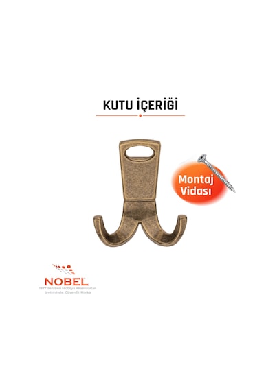 Seylan Askı, Metal Vestiyer Askısı, Anti K Sari, Duvar Ve Dolap Askılığı 5'li Set Vidalı