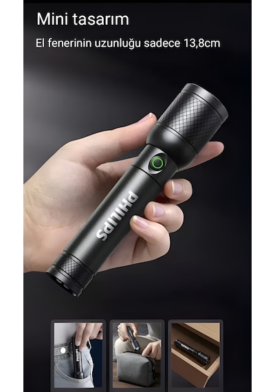 Philips SFL6168 20W 1000 Lümen Şarj Edilebilir LED El Feneri Siyah | Optik Zoom, 3 Işık Modlu (350MT Menzil, IP44 Su Geçirmez) | Ramwhite Türkiye Garantili Siyah Philips SFL6168 20W 1000 Lümen Şarj Edilebilir LED El Feneri Siyah | Optik Zoom, 3 Işık Modlu (350MT Menzil, IP44 Su Geçirmez) | Ramwhite Türkiye Garantili Siyah