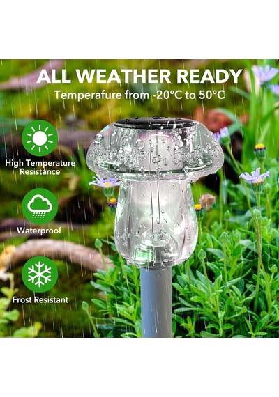 Güneş Enerjisi Işıkları Dış Mekan, 8'li Paket Güneş Yolu Işıkları Dış Mekan, Mantar Solar Bahçe Işıkları, Avlu, Bahçe, Manzara, Yol, Veranda, Araba Yolu, Arka Bahçe İçin Dış Mekan Güneş Işığı Sıcak