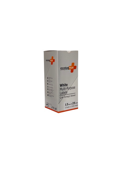 Ecotagplus Dymo Muadili Etiket - 13 Mm X 25 Mm - 5 X 2000 Adet - Eko Paket - 11353 1