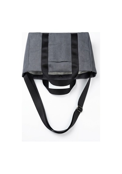 Tuttobene Harmony Mini Boy Tote Bag Denim Astarlı Cepli Çıtçıtlı Ayarlanabilir Askılı Kadın El Omuz Çantası - Küçük Boy Günlük Çanta Tb062 Gri - Siyah