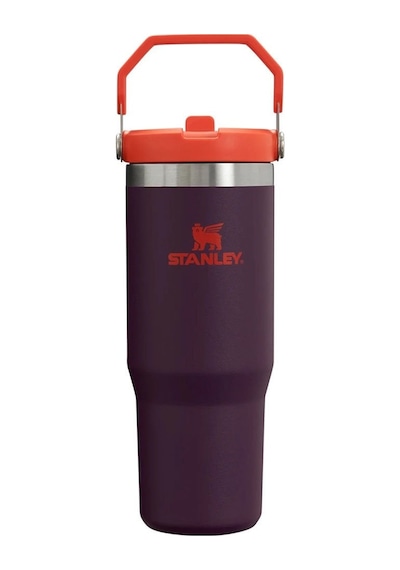 Stanley The Iceflow Flip Straw 0.89 L Pipetli Termos Bardak Mor-Turuncu