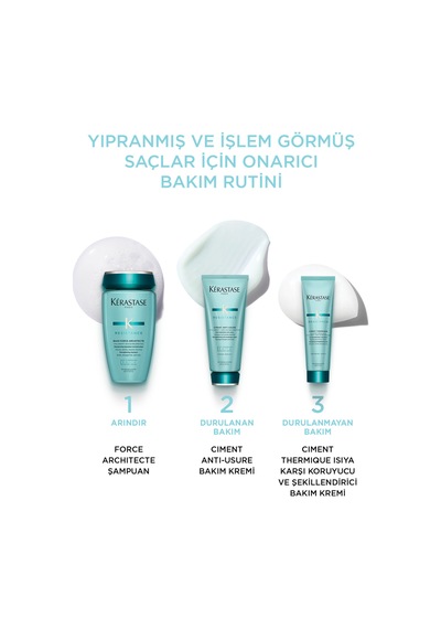 Ciment Thermique Zayıf Ve Yıpranmış Saçlar İçin Isıya Karşı Koruyucu Ve Şekillendirici Bakım Kremi 200ml