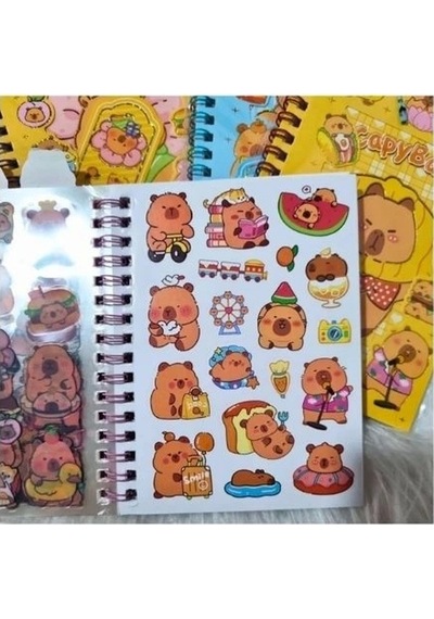 Cpybara A6 Stıcker Defter Çok Renkli