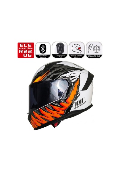 M910 İnsct Motosiklet Kaskı Spoiler Mod Güneş Vizörlü Full Face Kask Çok Renkli