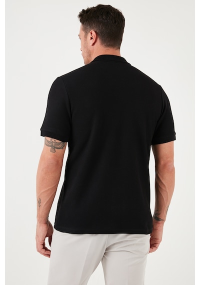 Buratti Pamuklu Regular Fit Yarım Fermuarlı 3'Lü Paket Erkek Polo Yaka T Shirt 5902434S3 Siyah-Gri-Vizon