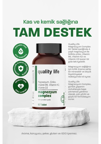 Quality Life Magnezyum Complex 60 Tablet