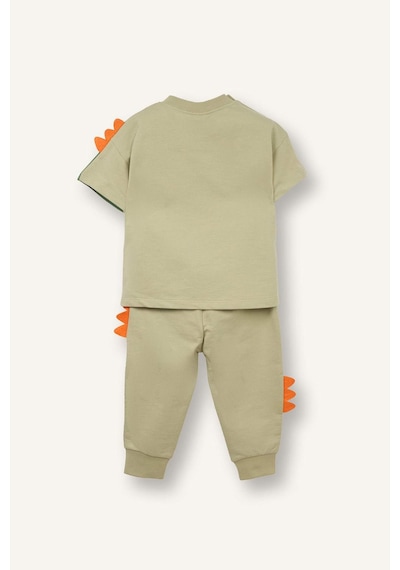 Defacto 2li Takım Dinozor Baskılı Sweatshirt Alt Erkek Bebek G8066a526smgn1216 Yeşil-gn1216