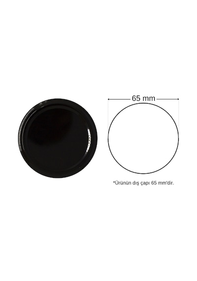 Gün Kapak TWİST OF 63 MM Siyah Cam Kavanoz Kapağı 20 Adet