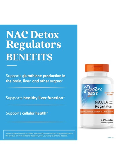 Doctor's Best Na.c Detox Regulators 600 Mg 180 Veggie Kapsül Usa Menşeii Dmmedicineden Orijinal Aromasız Doctor's Best Na.c Detox Regulators 600 Mg 180 Veggie Kapsül Usa Menşeii Dmmedicineden Orijinal Aromasız
