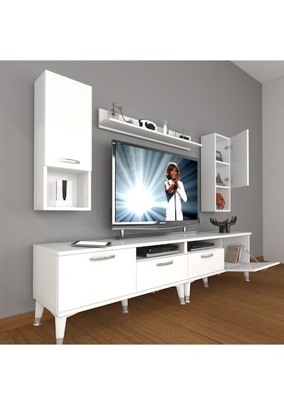 Decoraktiv Eko 5220da Mdf Silver Tv Ünitesi Tv Sehpası Beyaz