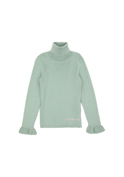 U.S. Polo Assn. Kız Çocuk Su Yeşili Balıkçı Yaka Kazak 50297166-VR048