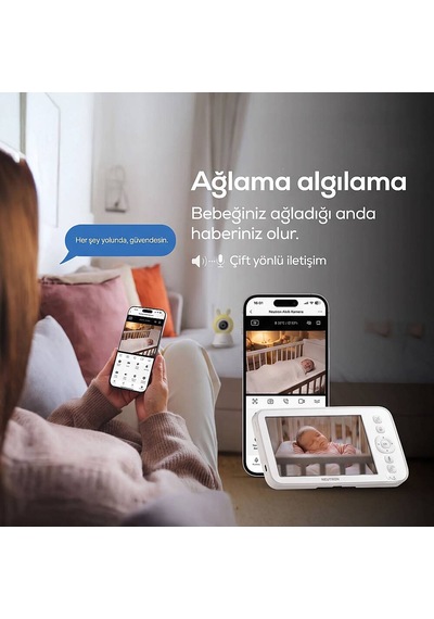 Neutron Ntl-bc-04wbm Bebek Kamerası, Ebeveyn Ekranlı Ve Ninni Özellikli Bebek Kamerası