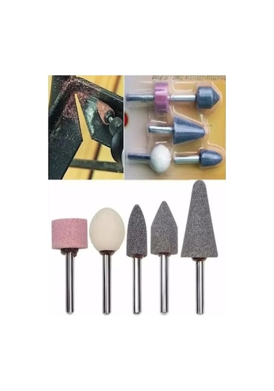 5 Parça Mini Taşlama Çapak Alma Oyma Şekil Verme Ahşap Metal Kalıpçı Seti Gravür Oyma Hobi Takımı
