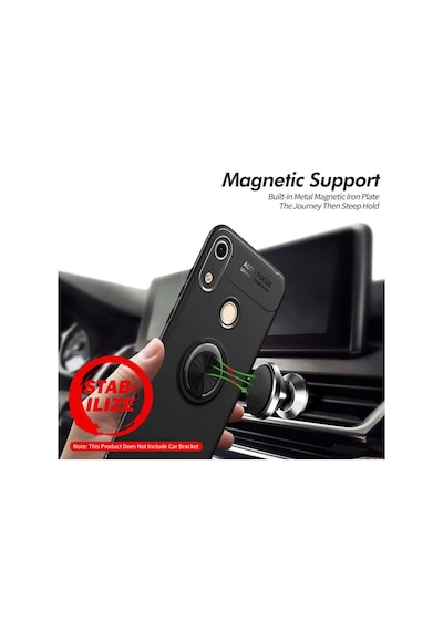 Huawei Y6S 2019 Kılıf Yüzüklü Magnetli Ravel Case (538652052)