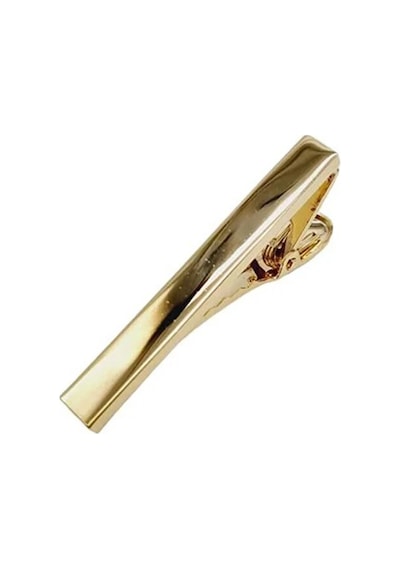 Tezzgelsin Erkek Saten Kravat Mendil ve Gold Çelik Kravat İğne Gümüş