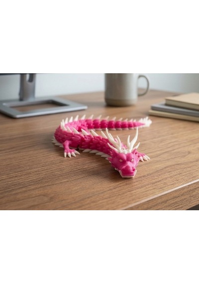 Hareketli Ejderha Figürü Pembe