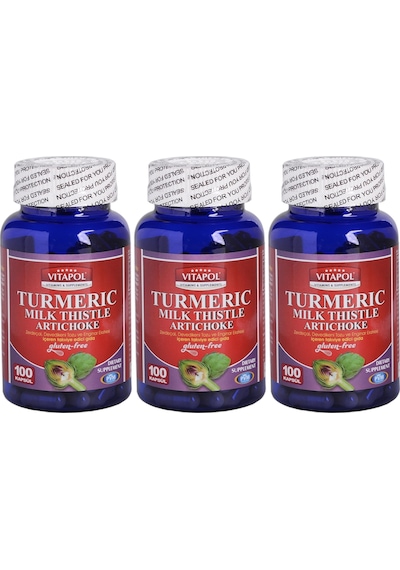 Vitapol Turmeric Milk Thistle Artichoke 3x100 Kapsül
