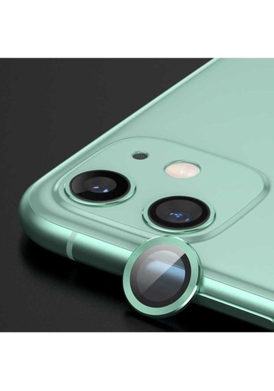 Apple Uyumlu iPhone 11 Zore Cl-01 Kamera Lens Koruyucu Yeşil