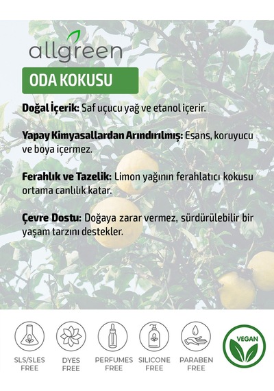 Allgreen Limon Kokulu Oda Kokusu Sprey 500 ML