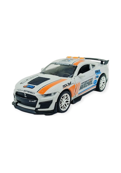 Spor Araba Gt-500 Sürtmeli Işıklı Sesli Beyaz Plastik 18cm Lisinya Çok Renkli