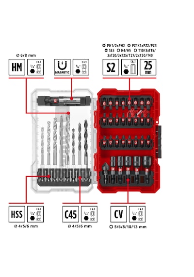 Einhell M-CASE 39 Parça Kombi ve Matkap Uç Seti - 49108759