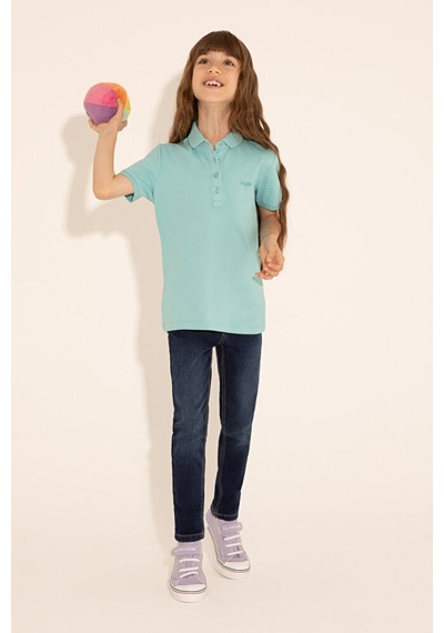 U.S. Polo Assn. Kız Çocuk Fıstık Polo Yaka Basic Tişört 50288501-vr087 992423