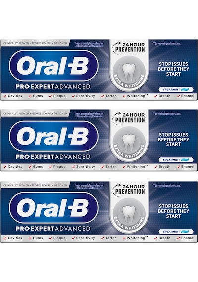 Oral-b Pro-expert Advanced Ekstra Beyazlık Diş Macunu 75 Ml 3lü Paket