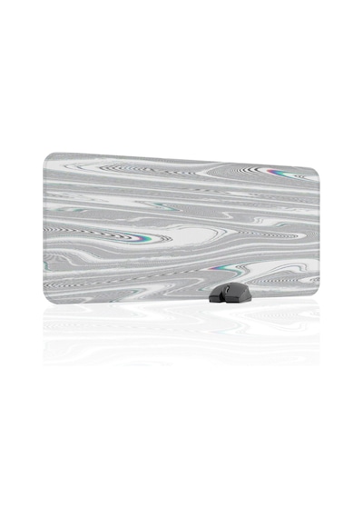 Glitch Kaymaz Dikişli Kauçuk Oyuncu Mousepad V5 - 90x40 Xxl Gaming Mouse Pad Fare Altlığı