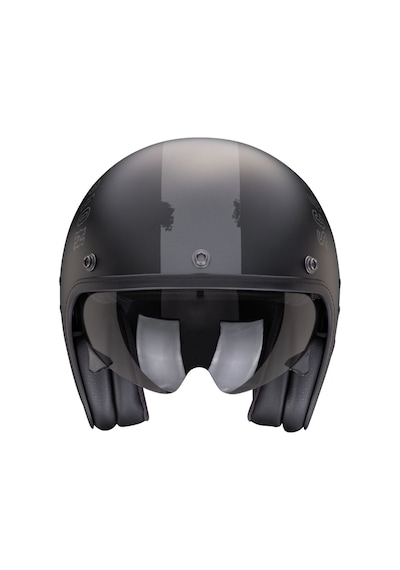 Scorpion Belfast Evo Spade Açık Motosiklet Kaskı Mat Siyah Gümüş