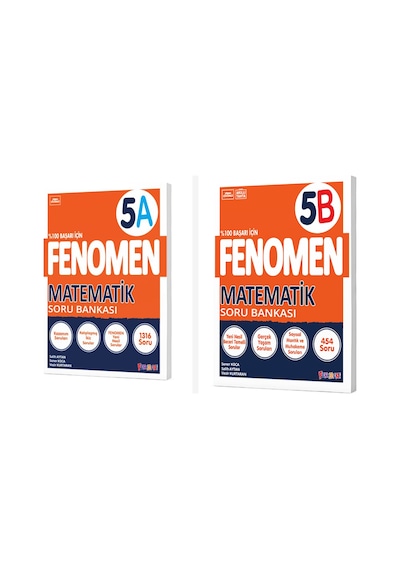 Fenomen 5. Sınıf Matematik A + B Soru Bankası Seti 2 Kitap Fenome