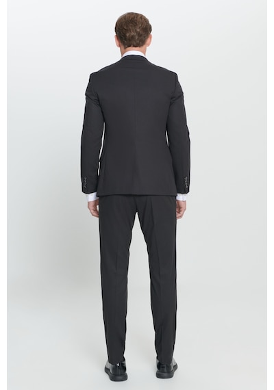 AC&Co / Altınyıldız Classics Erkek Siyah Slim Fit Dar Kesim Mono Yaka Takım Elbise 4A3023100061SYH566N Siyah