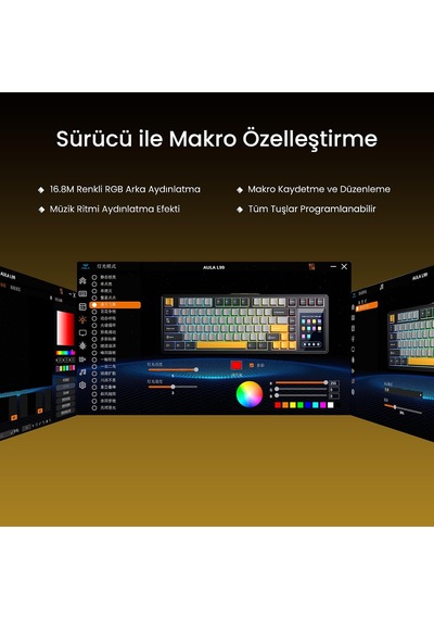 L99 4" Akıllı Dokunmatik Ekranlı 3 Modlu Rgb Hot Swap Caramel Latte Switch Mekanik Kablosuz Oyuncu Klavyesi Bej