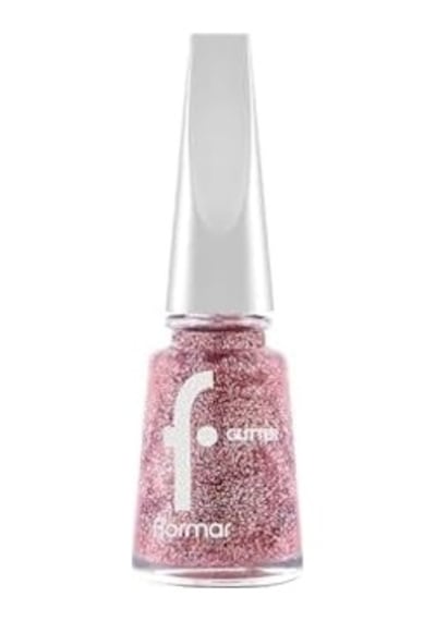 Yoğun Simli Şeffaf Oje - Glitter Nail Enamel - Gl039 Red In Sılver-8682536049948