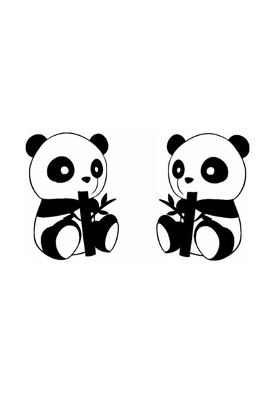 One Vıp Sale Panda Sticker 20 X 10 Cm