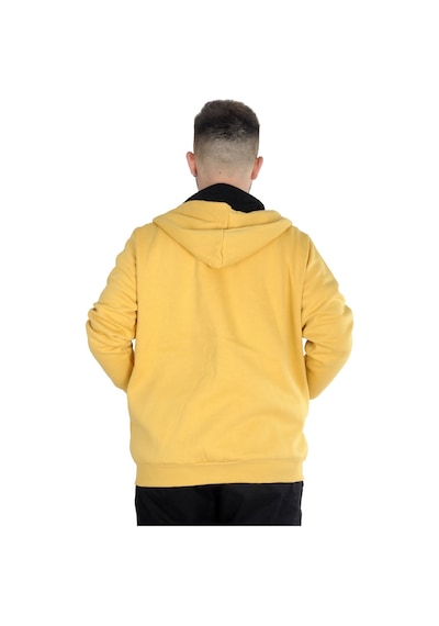 Mode Xl Erkek Sweatshirt Kapşonlu Zippered Basic 20543 Hardal 001
