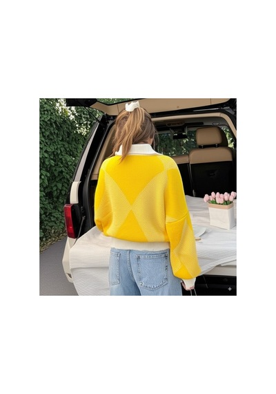 Flex Fashıon Kadın Polo Yaka Trend Oversize Popüler Triko Kazak Sarı Sarı - 744392241 Sarı - 744392241 Sarı Flex Fashıon Kadın Polo Yaka Trend Oversize Popüler Triko Kazak Sarı Sarı - 744392241 Sarı - 744392241 Sarı