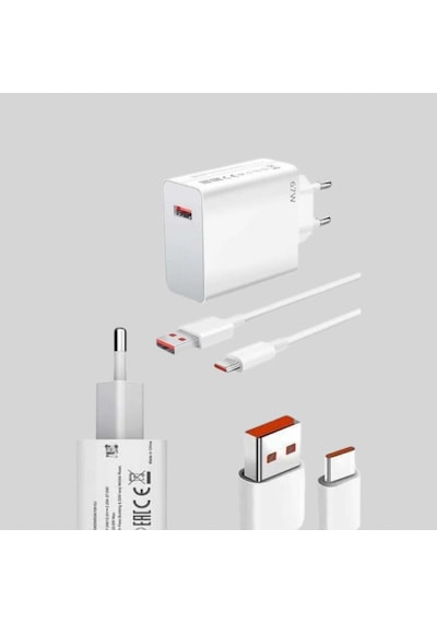 Oneplus 7 8 9 10 Uyumlu 67w Type-c Hızlı Şarj Adaptörü Ve 1 Metre Kablo