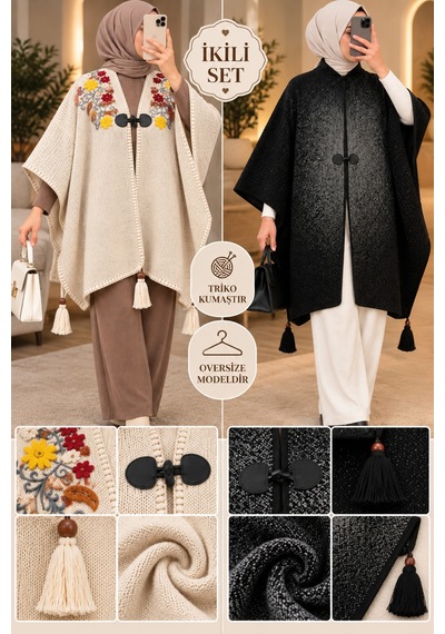 Genel Markalar Novea Scarf Şık 2 Li Triko Panço Seti Çok Renkli - 942745987 Çok Renkli Genel Markalar Novea Scarf Şık 2 Li Triko Panço Seti Çok Renkli - 942745987 Çok Renkli
