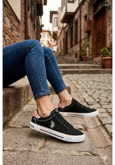 U.s. Polo Assn. Rachel 6fx Keten Orijinal Ürün Sneaker Kadın Ayakkabı Siyah