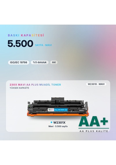 Hp 230x W2301x Mavi Uyumlu Toner Aa Plus / Color Laserjet Pro 4203 / Mfp 4303