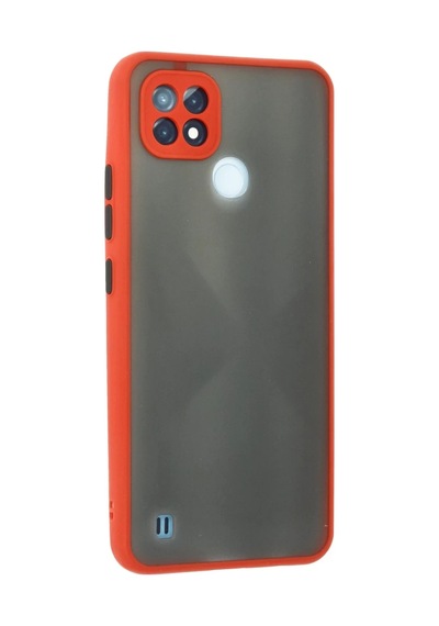 Realme C21 Uyumlu Kılıf Montreal Silikon Kapak - Kırmızı