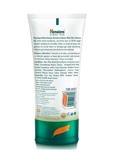 Sivilce Karşıtı Arındırıcı Yüz Temizleme Jeli 150 Ml Neem & Zerdeçal Normal Ve Yağlı Ciltler