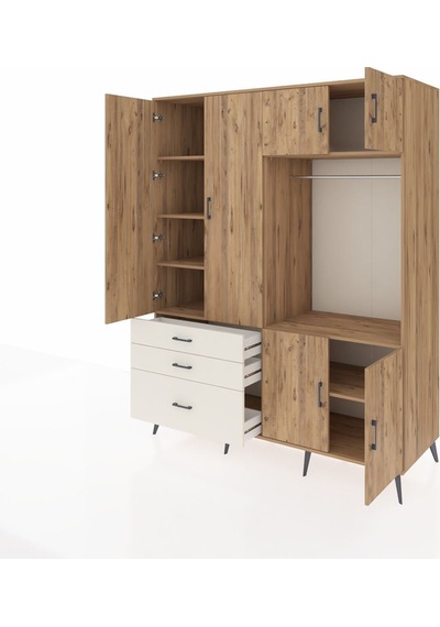 Kronos Gardrop 7 Raflı 3 Çekmeceli Tek Askılı 176x59x221 Çam-çam/aytaşı Çam/aytaşı Kronos Gardrop 7 Raflı 3 Çekmeceli Tek Askılı 176x59x221 Çam-çam/aytaşı Çam/aytaşı