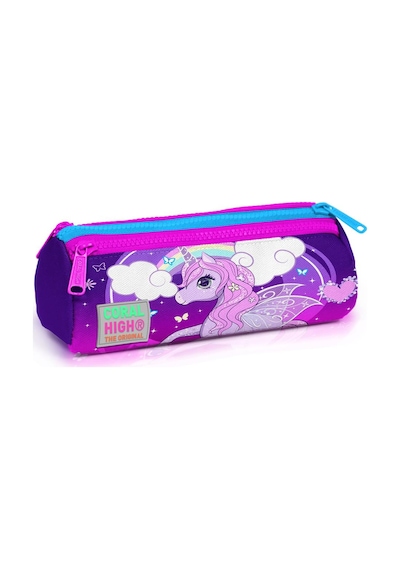 Coral High Kids Mor Pembe Unicornlu Üç Bölmeli Kalem Çantası 2200