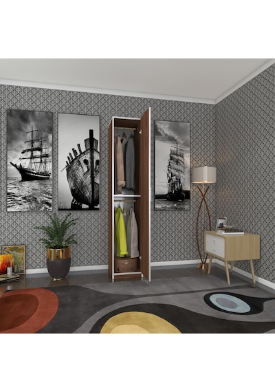 Kenzlife Gardırop Öğrenci Dolabı Tek Kapılı Günebakan Cvz 180 35 42 Cvz Gardolap Dolap Ofis