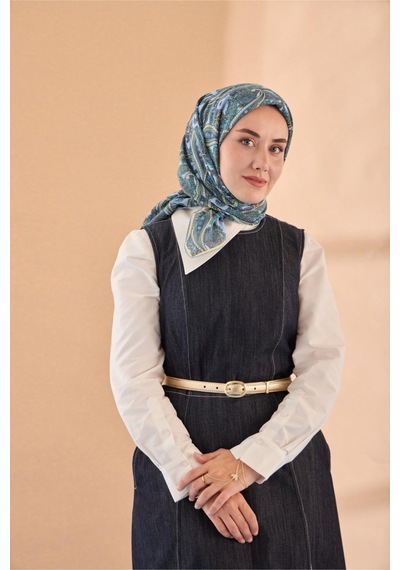 Silk Home Yaz Esintisi Eşarp 150002-04 Bebe Mavi, Taş, Butter Yellow, Yeşil