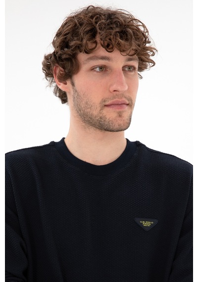 U.S. Polo Assn. Erkek Comfort Fit Bisiklet Yaka Lacivert Sweatshirt 50290777-VR033