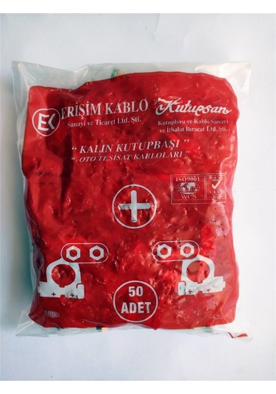 Akü Kesme Gerçek Kutup Başı (+) 50 Li Poşet Pirinç